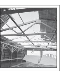Straight-line winds up to 80 mph tore the roof off