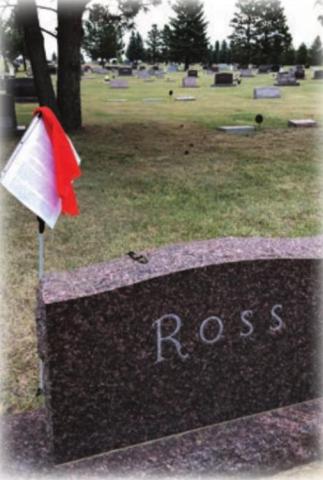 Flags mark sites