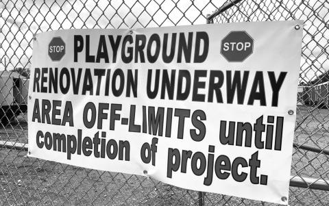 Playground project ahead of schedule