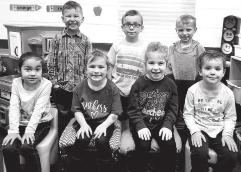 FRONT (L-R): Jorja Cavanaugh, Clara Nilson, Rose Maher, Cassidy Winterberg; BACK: Brock Locken, Zephaniah Jewett, Barrett Hermes. NOT PICTURED: Sophia Ley.