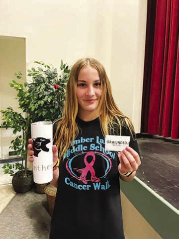 Jaycie Lemburg won the prize for collecting the most donations.