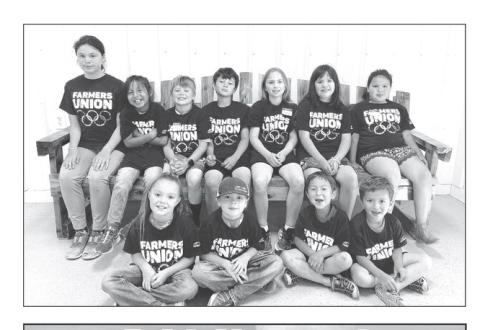 FRONT ROW L-R: Zoey S., Ryder S., Landyn L., Logan L.; BACK: Jewel W., Justice W., Kip L., Grant M., Kinleigh B., Delanie M., Brooklyn L.