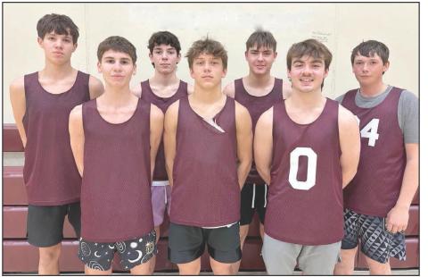 Seven returning letterwinners are expected to lead the Timber Lake Panthers this season. Most of the group has been playing together since Junior High and includes two all-conference selections from last season. Front 1-r: Braden Lawrence, Broc Bauer and Treyden Beer; Back: Jackson Bigger, Pete Maher, Kanton Hunt and Ranee Martin. Topic Photo/Kathy Nelson