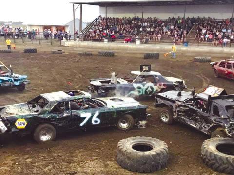 The Days of 1910 Demolition Derby always draws a large crowd and a strong field of drivers. Two-time defending champion Derrick Orth of Mobridge is not entered in this year’s event, meaning top money and a cool trophy will go home with someone new in the Limited Weld Class. Derby action gets underway at 6:30 p.m. Friday, July 28. Photo by Jon Flatland
