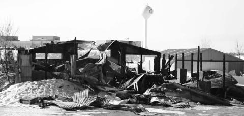 Blaze destroys tribal department building