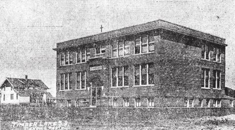 St. Joseph’s Parochial School (ABOVE) was built in 1919-20 and opened in 1920 with eight grades and one year of high school. It was closed from 1940 to 1946 and was destroyed by fire in 1950. Holy Cross Catholic School was built in the same location on F Street in 1952. It closed in 1979 and the building was used for other purposes of the parish. That structure was torn down in 2020.