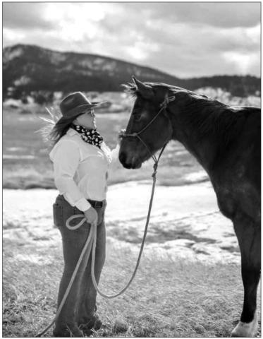 Sophie Sandquist, 22, says growing up in the hard-working, problemsolving environment of a ranching and rodeo family taught her valuable lessons and set her up for success. A graduate of Timber Lake High School, Sandquist launched her mobile equine dentistry business called Seven Fires Equine last fall.