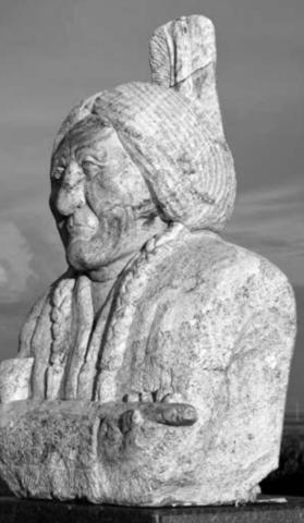 The Korczak Ziolkowski sculpture of Sitting Bull at Mobridge.