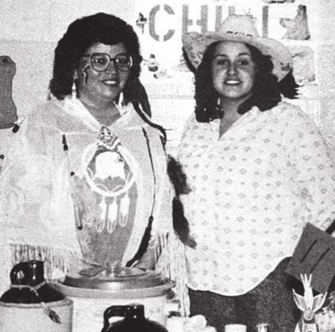Kim Holzer and Ann Schlosser teamed up to win first place in People’s Choice and third place from the judges in the Second Annual Chili Cookoff held March 28, 1992 at Timber Lake.
