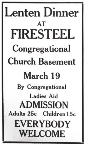 An ad from the The Isabel News March 7, 1941