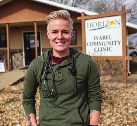 Alex Bachman-Williams is a PA working at Horizon Health clinics in the area. Photo by Timber Lake Topic