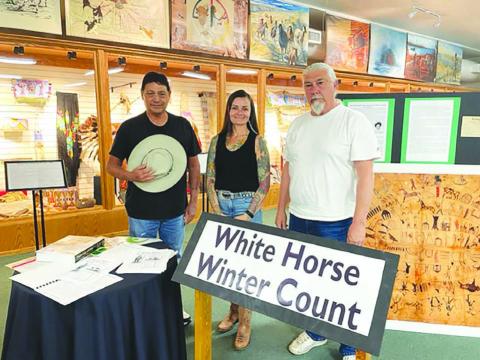 Left Handed Bear descendants visit Timber Lake Museum