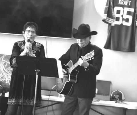 Chug and Karen Garreau provided musical entertainment for the Triple R Ranch Ministries second annual fundraiser, held recently at the Triple R Ranch. The evening included food, fellowship, entertainment, and silent and live auctions. The Triple R Ranch is located about 11 miles south of Isabel.