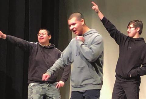 Performers on stage