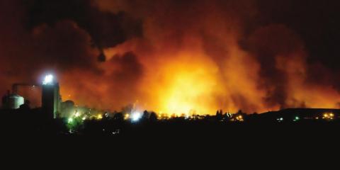 This photo from John Lopez shows the skyline of Lemmon and how close to town the fast-moving fire came.