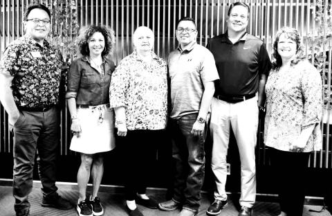 Directors present for the South Dakota Native Homeownership Coalition’s first board meeting were (L-R) Elias Mendoza, South Dakota Native Homeownership Coalition Program Director; Tawney Brunsch, Board Secretary; Sharon Vogel, Board Chairwoman; Eric Shepherd, Board Vice-Chairman; Juel Burnette III, Board Member; and Lori Moen, Board Treasurer.