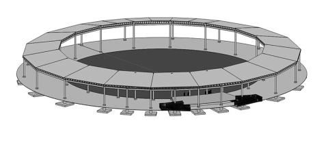 Architects rendering of proposed CRST Pow Wow Grounds Bowery