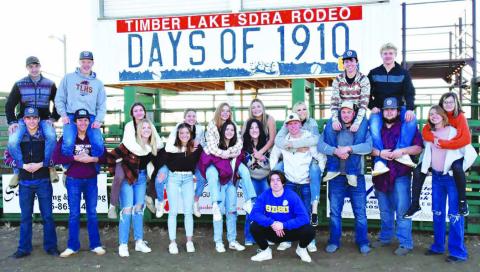 FRONT CENTER: Francesco Barbini; MIDDLE STANDING (L-R): Wylee Keller, Isaiah Ducheneaux, Code Enright, Shay Kraft, Abigail Linderman, Tobi Hintz, Jayden Miller, AJ Lindskov, Dawson Jewett, Natalie Biegler; (BACK ON BACKS (L-R): Caleb Bieber, Thane Keller, Natalie Gross, Carlie Lawrence, Cindy Hoyt, Kenna Webb, Harlee Hulm, Konor Lindskov, Brady Sandquist, and Kendal Lemburg; NOT PICTURED: Slater Ducheneaux