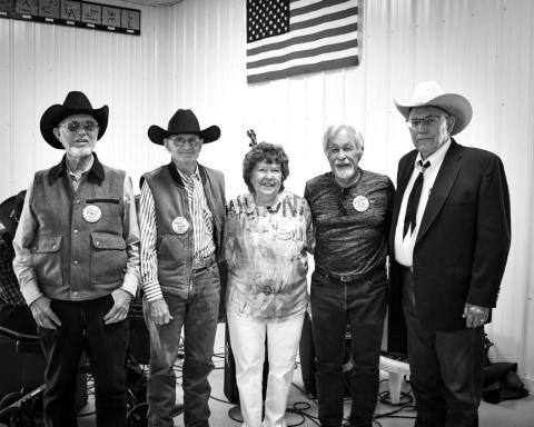 Class of 1963 L-R: Charlie Brooks, Robert Ernst, Nancy Birkeland Fields, Billy Fields, Maurice Lemke.