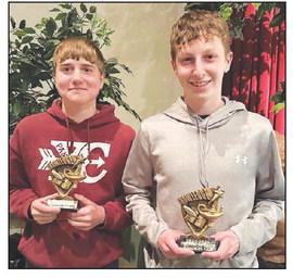 Freshman Top Scholars: (l-r) Thomas Holzer and Hudson Gill