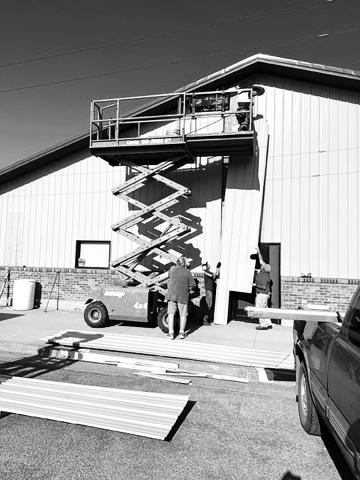 Construction zone All of Timber Lake is a construction zone this summer as crews work to make repairs from the multi-million-dollar hail storm of July 5, 2022. Here the Three Seasons Tent Rental &amp; Construction crew replace siding on the west side of the Timber Lake Museum. Other projects throughout town have kept local contractors and several from out-of-town busy.