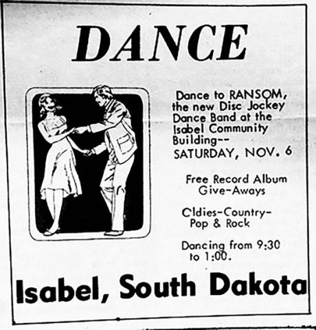 Ad from Isabel Dakotan, November 4, 1982