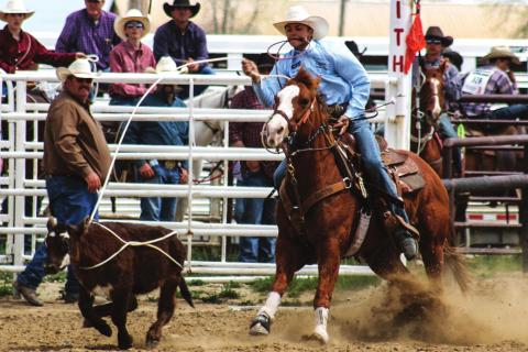 Treg Thorstenson of Dupree was the all-around winner at the Faith HS rodeo.