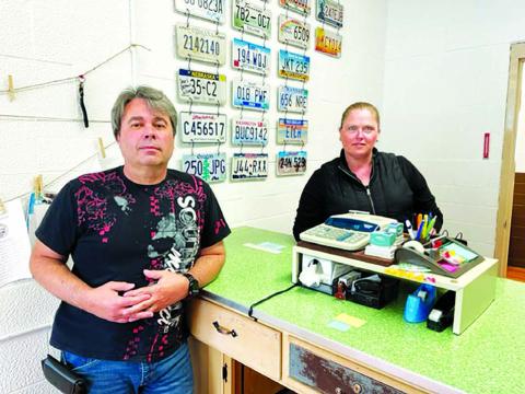 Jamie Wiedmer, left, has been hired as a part-time Deputy Treasurer for Dewey County and will work out of the soon-to-be-open satellite office in Eagle Butte. At right is Colleen Meier, Dewey County Treasurer. Photo by Kathy Nelson