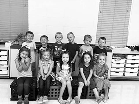 FRONT (L-R): Nienke Fourie, Azalea Grage, Bexley Dupris, Kinzlee Martin, Elsie Maher; BACK: Bryson Long, Brady Biegler, Andrew Zeug, Cash Jones, Reed Winterberg, Trevor Aberle.