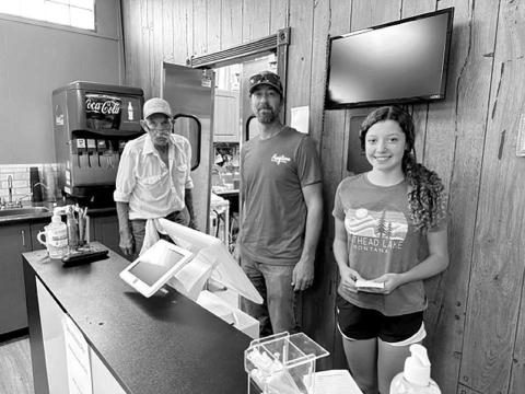 Opening day at the cafe