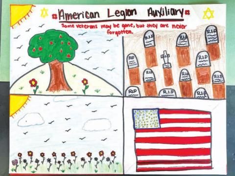 Poppy posters pictured were made by Ruby Maher (ABOVE) and Jaymee Archambault (LEFT). Both are seventh graders at Timber Lake School.
