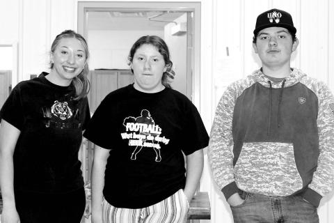 This team won the Ziebach County 4-H Chopped contest with their Stuffed Shells. (L-R): Zoey De La Rosa, Gabby De La Rosa, and Maverick Lemke.