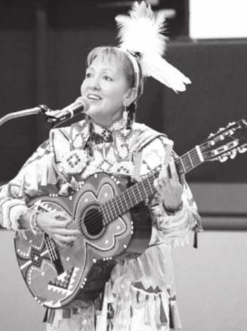 Jackie Bird performs at Dupree School