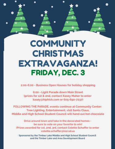 Christmas Extravaganza is Friday, December 2
