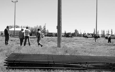 Members of the Timber Lake Rodeo Association have begun a reconfiguration of the rodeo arena ahead of next month’s Days of 1910 Rodeo and Celebration. Among the changes, the roping chutes are being moved from the east side of the arena to the west side.
