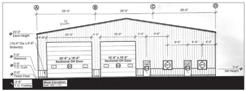 Bids for a new 80 x 100 foot highway shop will be opened at the April 7 meeting of the Dewey County Commission. Plans and specs for the building, to be located north of the Timber Lake rodeo grounds, were prepared by North Central Steel of Mobridge. The bid notice appears on page 18 of this issue and bid documents are available at the Dewey County Auditor’s Office in the Courthouse.
