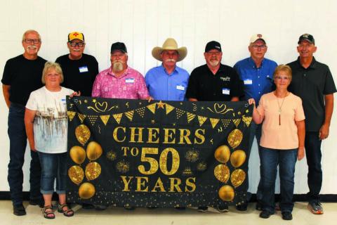 Class of 1973 Getting together after 50 years to share smiles and memories brought a lot of the Isabel Class of 1973 together! FRONT (L-R): Patty (Lewis) Hauser and Marcia (Rost) Maher; BACK: Dale Stradinger, Lynn Waddell, Craig Reich, Wesley Huff, Ben Dollarhide, Gene Bierman, and Les Mayer.