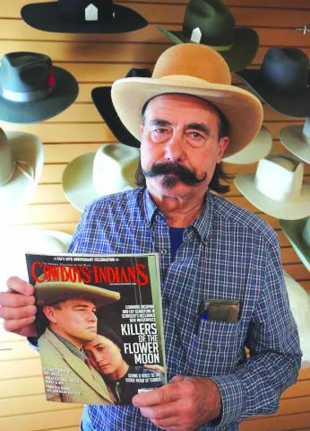 Jack Scholl, a 1973 graduate of Isabel High School and owner of Weather Hat Company in Belle Fourche, made several hats for stars Leonardo DiCaprio and Robert DeNiro to wear in the new hit movie Killers of the Flower Moon.