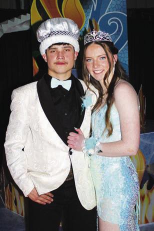 Dupree Prom Royalty for this year’s “Fire &amp; Ice” themed prom: King Bobby Brewer and Queen Taylee Jewett.
