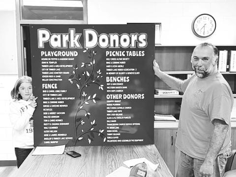 Park project donor sign