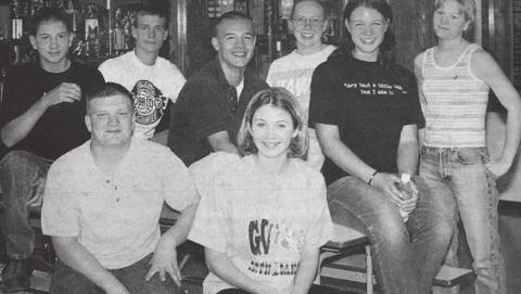 Homecoming candidates (From the Timber Lake Topic, September 21, 2000) Next week is Homecoming Week at Timber Lake High School. The festivities will begin with the crowning of the king and queen on September 24 at 7 p.m. Candidates for the honor are these eight seniors. FRONT (L-R): Ross Kraft and Lacy Maher; BACK: William Kougl, Shane Weber, Marshall Totton, Marea Johnson, Angie Jones, and Jami Maciejewski. (Shane Weber and Lacy Maher became king and queen.)