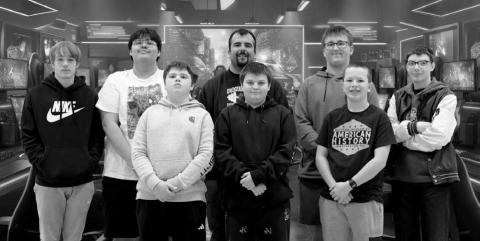 The Timber Lake eSports team was among those competing at the State eSports Tournament in Aberdeen. The team consists of Front, l-r: Nathanial O’Bryan, Conrad Muller, Garrett Nilson; Back: Brody Ellison, Ethan Swift Hawk, Coach Jakways Mendoza, Evan Schweitzer, Johnny Hoyt.