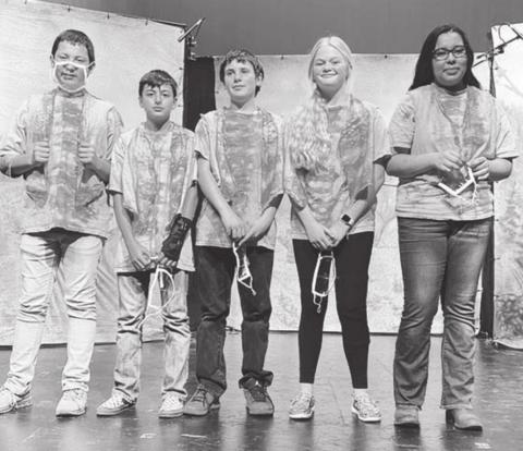 THE BADLANDS. L-R: Ace Ducheneaux, Ethan Ward, Adam Meier, Hailey Roggow, Alexis Salciedo.