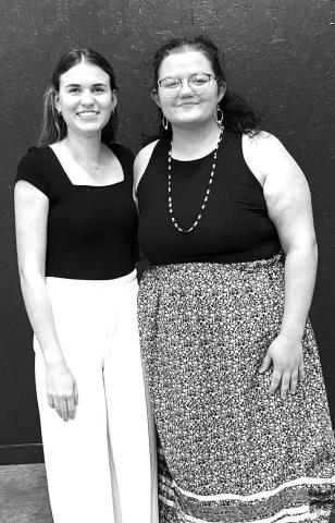 At district competition last week, Molly Miller (right) advanced to regions in Poetry and Meredith Maciejewski advanced in Serious Interpretation. On Monday, Nov. 13, in regional competition Miller advanced to the State Oral Interpretation Contest in Poetry and Maciejewski will serve as an alternate in Serious Interpretation.