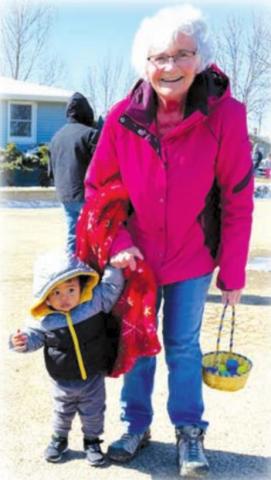 Cathy Booth and grandson Atlas Cunningham