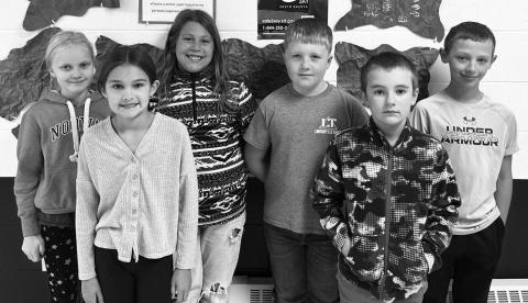 FRONT (L-R): Ada O’Leary, Camden Goldade; BACK (L-R): Kendyl Gill, Naomi Goldade, Austin Lindskov, Gus Anderson.