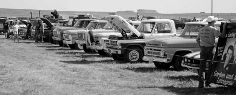 Among the king-sized collectibles on display at this year’s Coal Springs Threshing Bee and Antique Show was a line of vintage pickup-trucks and even a few automobiles. Hundreds turned out for the 26th annual event near Meadow last weekend.