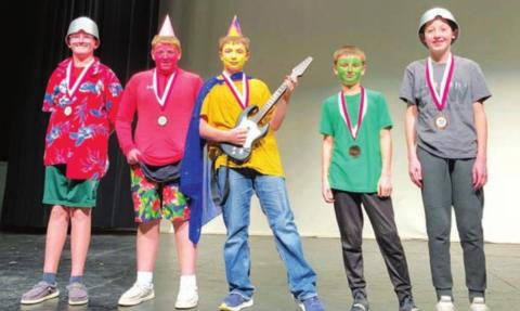 FIRST PLACE: Umi Zoomi, 6th grade, L-R: Evan Schweitzer, Mason Bickel, Xander Keller, Kruz Lindskov and Landon Bieber.