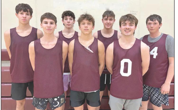 Seven returning letterwinners are expected to lead the Timber Lake Panthers this season. Most of the group has been playing together since Junior High and includes two all-conference selections from last season. Front 1-r: Braden Lawrence, Broc Bauer and Treyden Beer; Back: Jackson Bigger, Pete Maher, Kanton Hunt and Ranee Martin. Topic Photo/Kathy Nelson