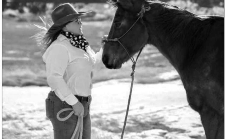 Sophie Sandquist, 22, says growing up in the hard-working, problemsolving environment of a ranching and rodeo family taught her valuable lessons and set her up for success. A graduate of Timber Lake High School, Sandquist launched her mobile equine dentistry business called Seven Fires Equine last fall.